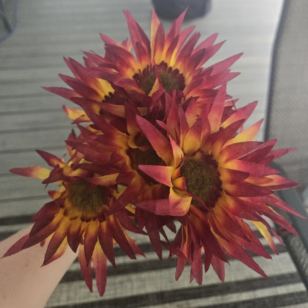 Variety of fake flowers